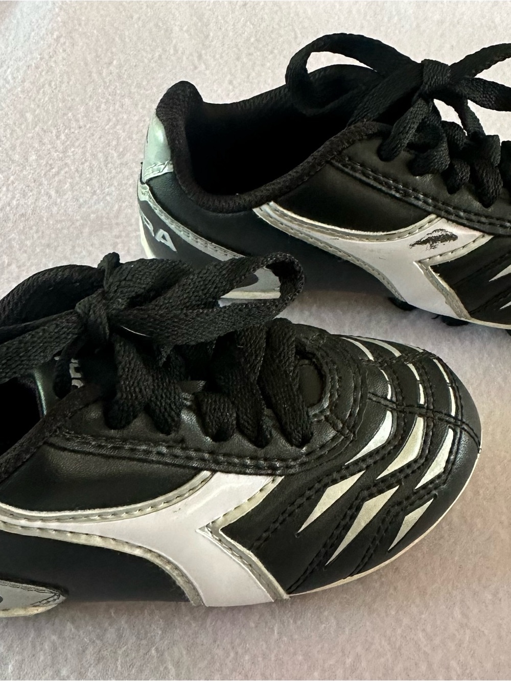 Black and White Soccer Cleats - Diadora